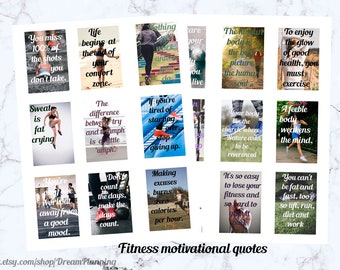 fitness planner stickers printable workout stickers weight loss stickers full box stickers gym stickers fitness sticker motivational quotes