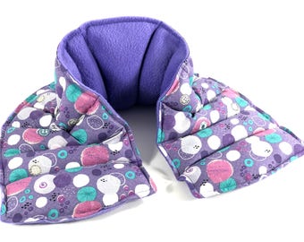 Valentine Gift for Her, Microwave Heat Pack, Neck Wrap, Heating Pad, Neck Pillow for Relaxation, Spa Gift, Pain Relief, Flax & Rice Pack