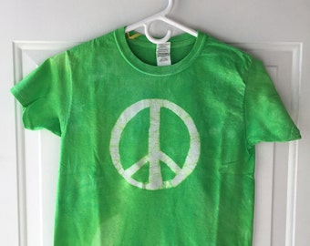 Kids Peace Sign Shirt, Kids Peace Shirt, Green Peace Sign Shirt, Green Peace Shirt, Boys Peace Shirt, Girls Peace Shirt (Youth S)