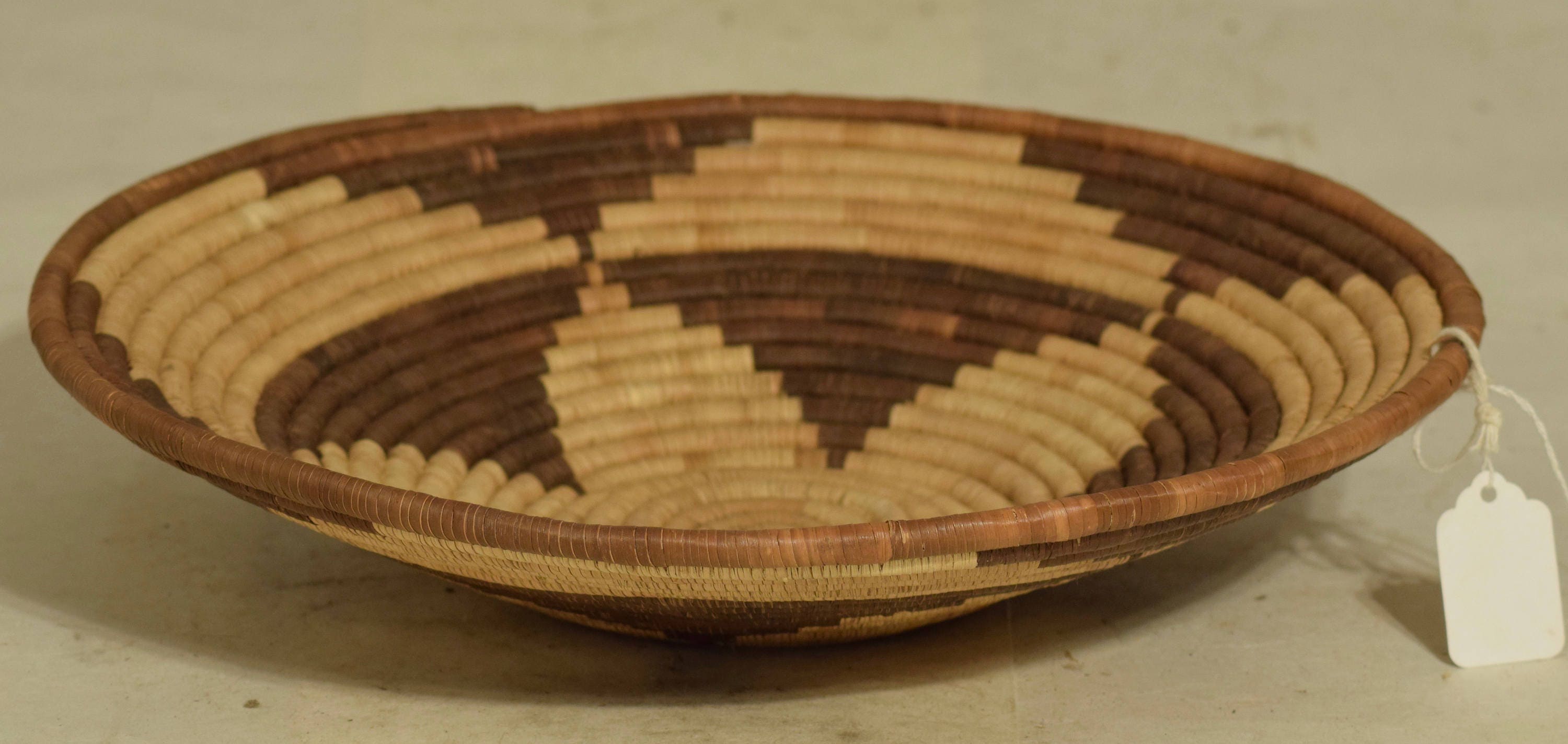 African Basket Botswana Natural Beige Brown South Africa Handmade Hand Woven Palm Women Storage