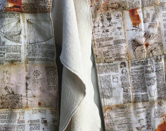 DaVinci's Sketchbook - Organic Baby Gift Set, Includes Blanket & Two Burp Cloths, DaVinci Art Gift