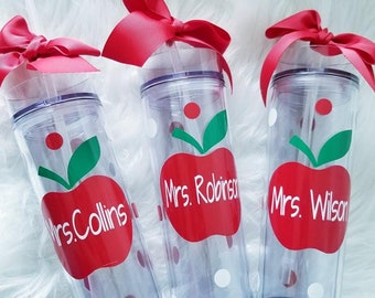 Personalized Teacher Appreciation Tumbler, Teacher Gift, Tumbler Teacher, Personalized Teacher Gift, Skinny Teacher Tumbler,Principal Gift