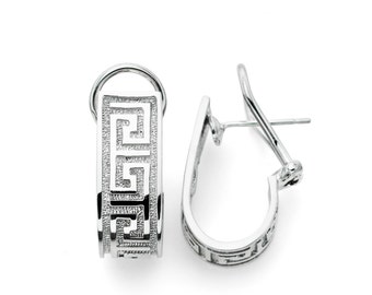 Sterling Silver Greek Key Earrings, Greek Key Earrings, Silver Greek Key, Silver Earrings, Greek Design, Greek Key, Greece