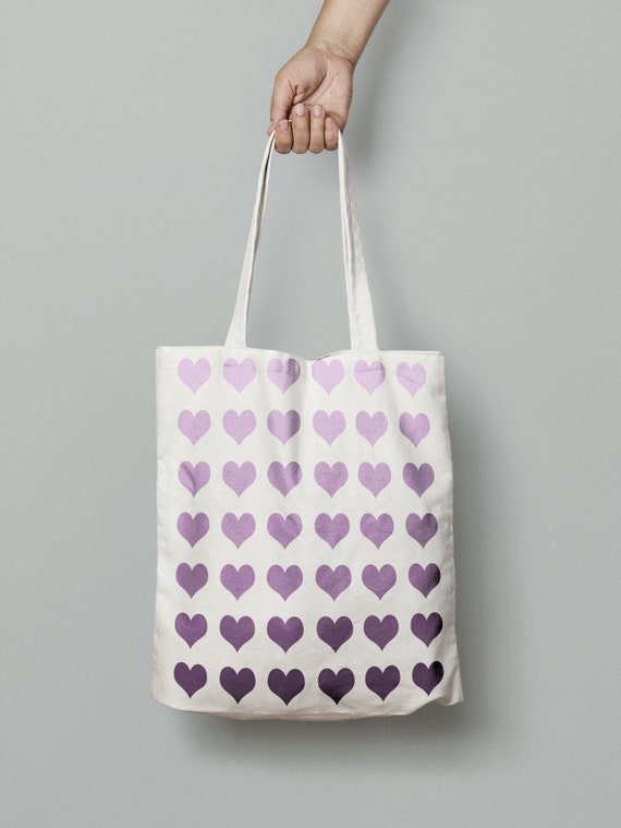 gallery tote with heart floral print