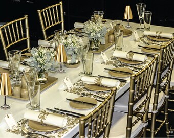 20 Gold Placemats, Wedding Placemats, Elegance Design - PACK OF 20