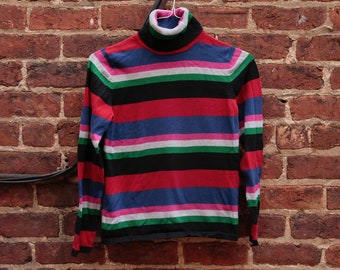 Striped 90's Turtleneck Size M