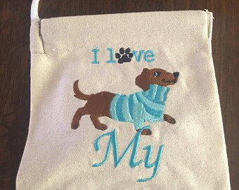 Dog walking bag-Dachshund