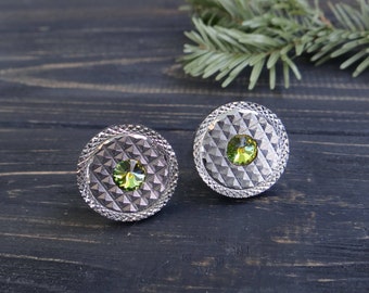 Chess cufflinks green rhinestone art deco wedding cufflink anniversary gifts/for/boyfriend husband birthday gift/for/men groom cufflinks
