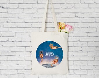 Organic Tote Bag. Catstronaut