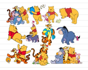 INSTANT DOWNLOAD - Winnie the Pooh Svg, Winnie Pooh Svg, Winnie the Pooh Clipart, Winnie the Pooh Character, Winnie the Pooh Decoration
