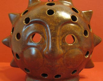 Vintage Ceramic SunBurst Votive Candle Holder