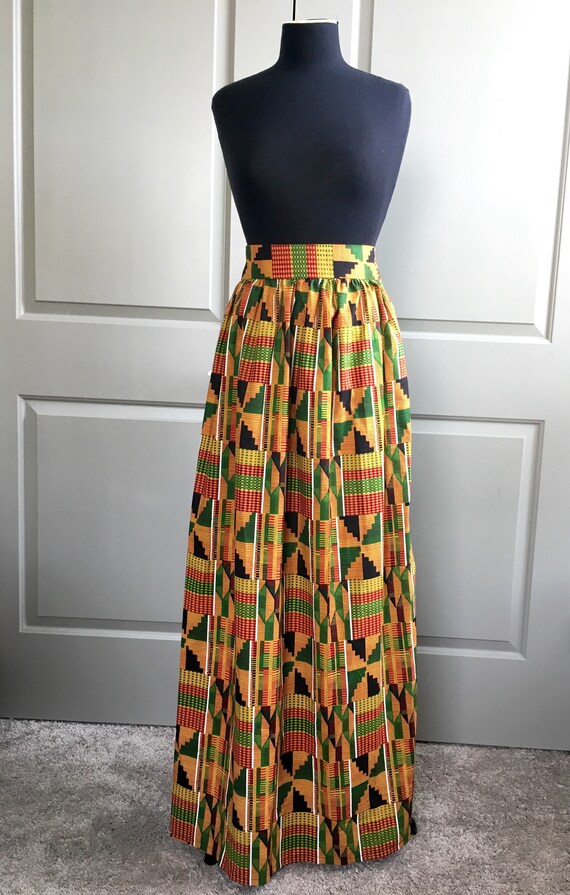 kente cloth maxi skirt