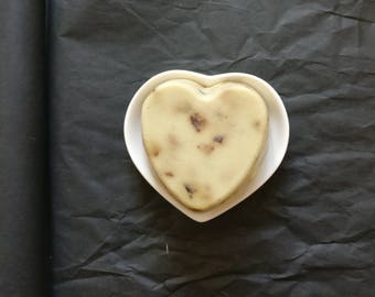 Olive soap on Dish, heart (6.5 cm)