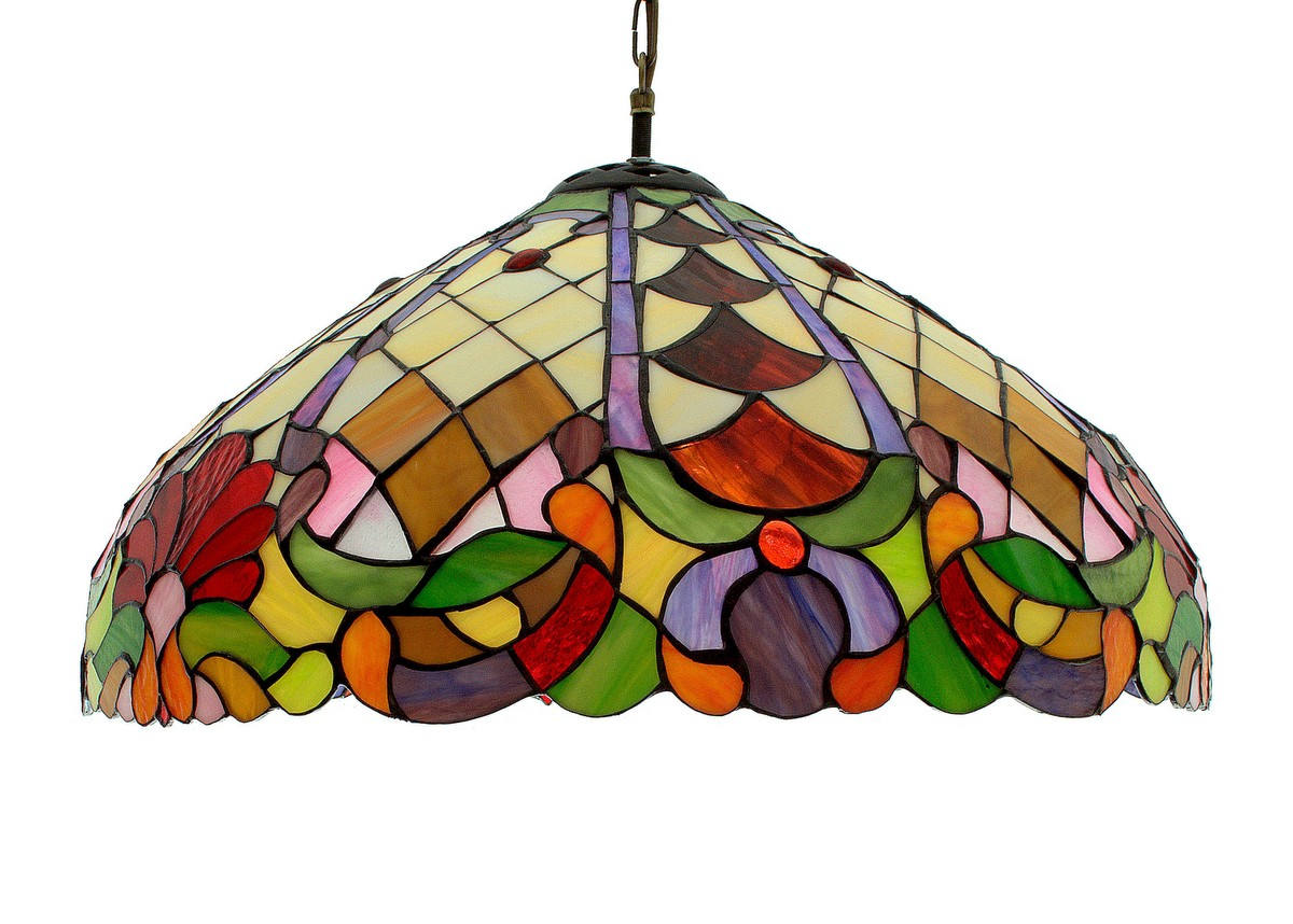 Stained glass ceiling lamp. Ceiling light. Tiffany Style
