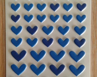 Bella blvd puffy heart stickers blueberry mix
