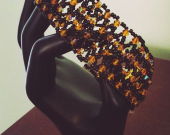 Amber and black bracelet