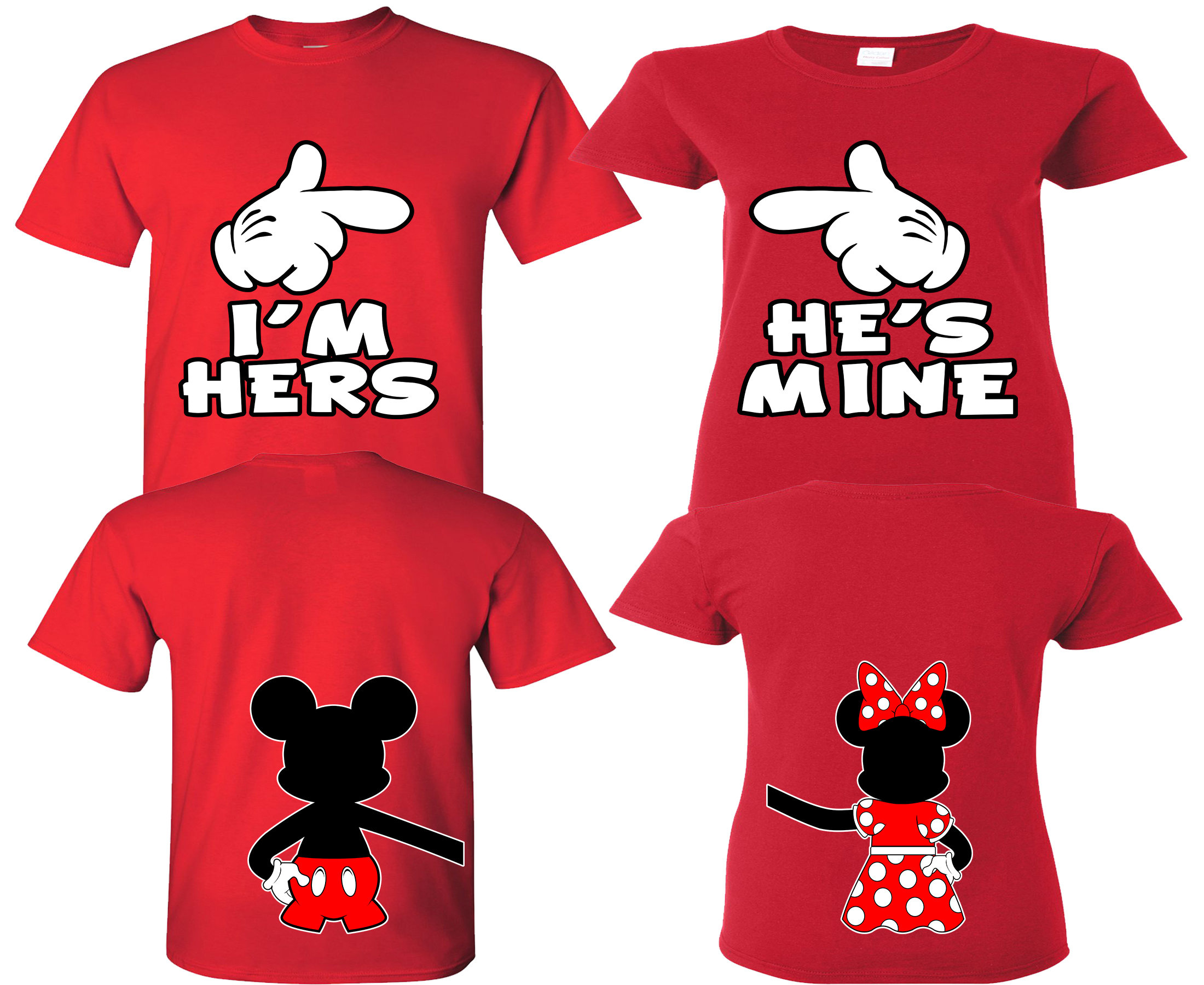 Disney Couple Shirts I'm Hers He's Mine Mickey Minnie