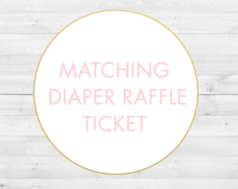 Matching Diaper Raffle Ticket, Digital File