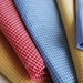 One Pound Blue Red Yellow Fabric Scraps -- cotton fabric