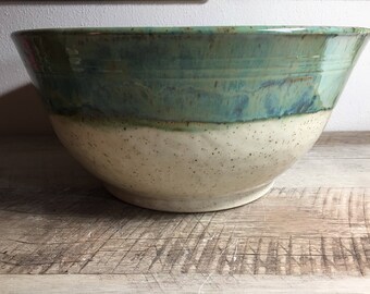 Extremely Large Serving Bowl in Seafoam