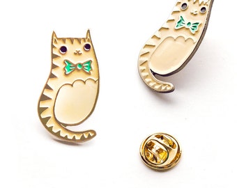 enamel pin CAT PIN cat enamel pin cat lapel pin button pin badge cat pin brooch cat pin enamel flair pins christmas stocking stuffer for her