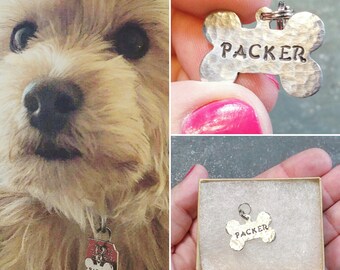 Mini Dog ID Name Tag - Dog Tag - Personalized Dog ID Tag - Custom Engraved Dog Tag - Dog Name Tags - Dog Tags for Dogs - Dog Bone Name Tag