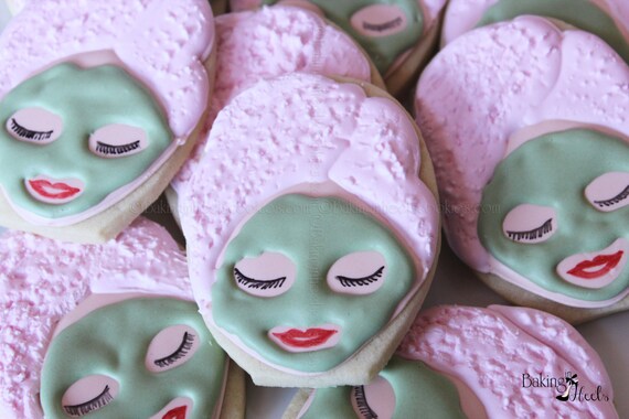 Spa Day Cookies Spa Party Slumber Party Cookies Towel Wrap