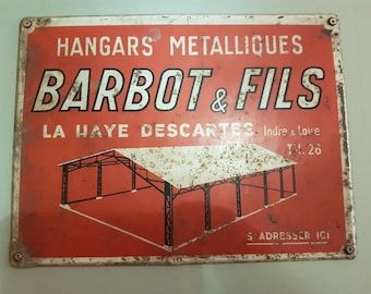 Genuine vintage French tin advertising sign