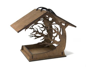 Birds house - Birdhouses - Wooden bird feeder - Garden decor - Bird feeder - Hanging bird feeder - Love birds - Patio decor - Garden gift