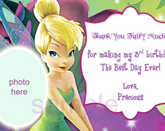 Tinkerbell Thank You Card. Tinkerbell Thank You Card. Tinkerbell Party. Digital (you print)