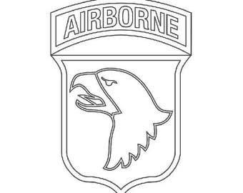 US Army 101st Airborne Division Patch Vector Files, dxf eps svg ai crv