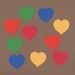 40 - 1.5 inch Heart Balloon Die Cuts for Paper Craft Embellishments Primary Colors Set 7012
