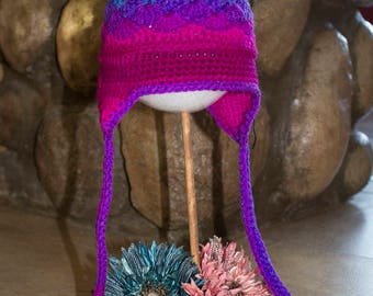 Girls 6-12 month earflap hat