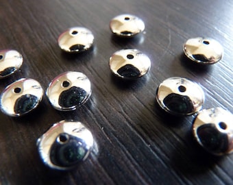 10 pearls silver 8 mm acrylic