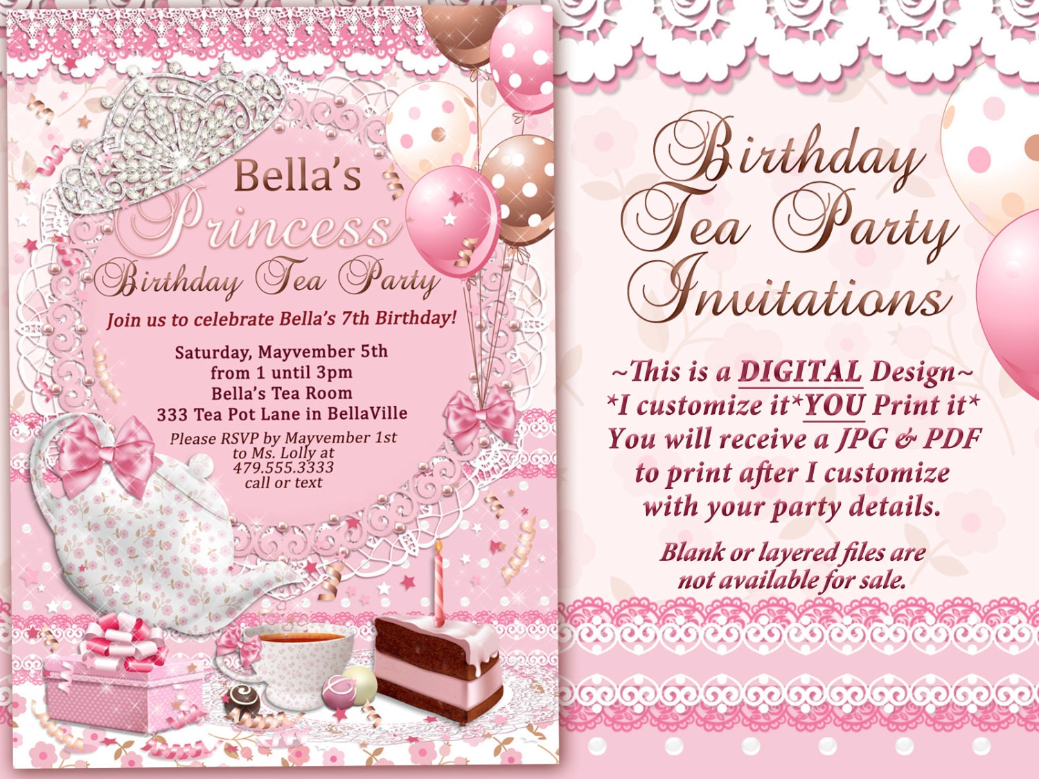 tea party flyers