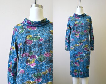 1970s Wilroy Cowl Neck Dress