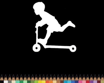 1 cut scrapbooking penfant boy scooter scooter cut paper embellishment decoration album decoration
