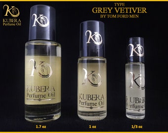 Type Grey Vetiver perfume in oil for men 1/3oz 1oz 1.7oz