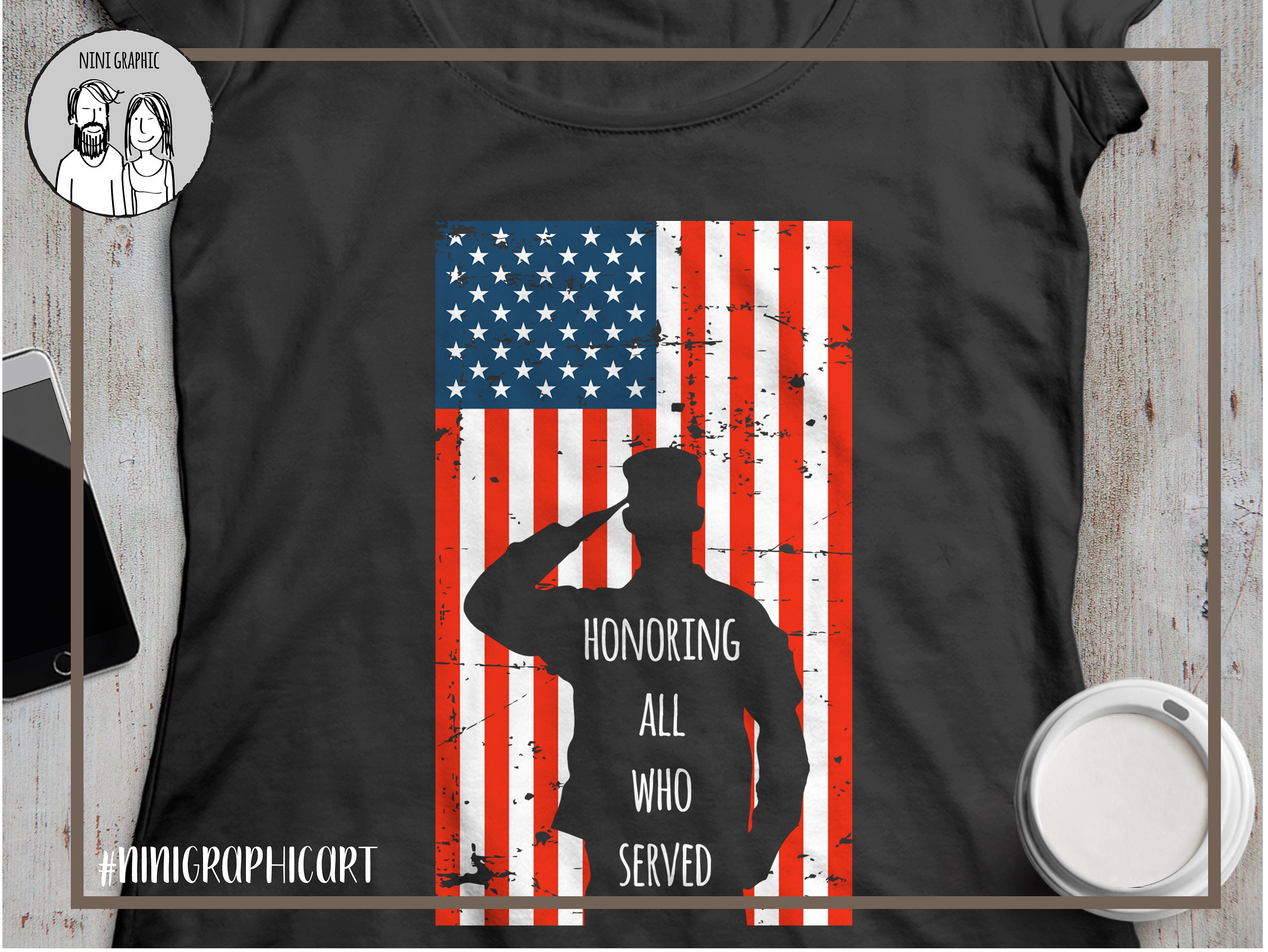 Download American flag distressed,Honoring all who served, Veteran ...
