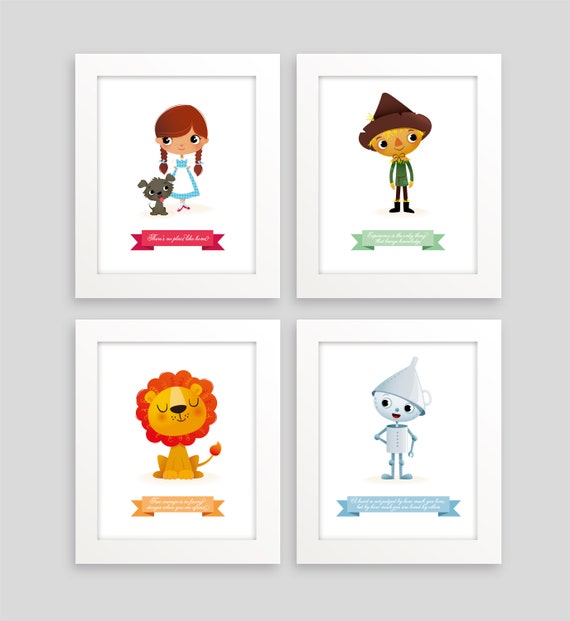 Wizard of Oz print kids illustration kids room decor