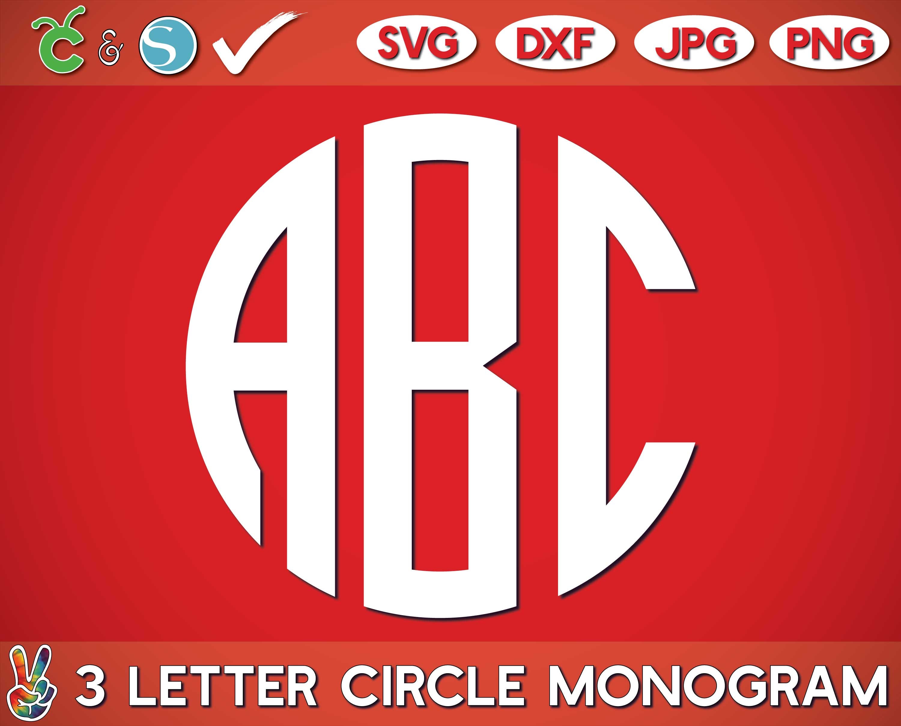 Download Circle Monogram SVG Font Letters Alphabet Initial Circle