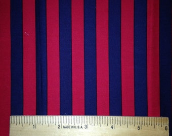 Red and Blue Stripe by David Textiles, 100% Cotton