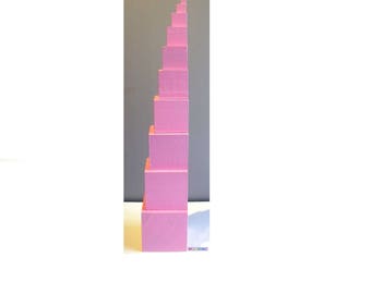 Beech Montessori pink Tower