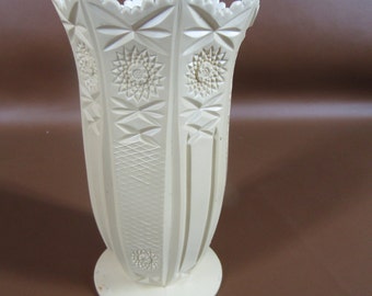 Vintage yellow plastic vase