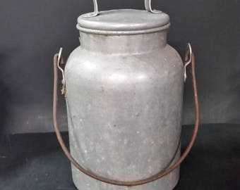 Vintage Wear Ever aluminum milk can with handle