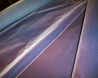 Antique Victorian French Silk Velvet Fabric Yardage Old Store Stock "Lilac blue ombre"