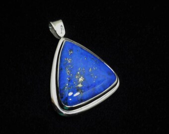 Natural Lapis Lazuly 925 Silver Pendant