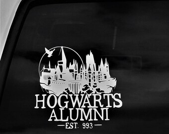 Car Decal, Hogwarts Alumni, Harry Potter, Vinyl decal,