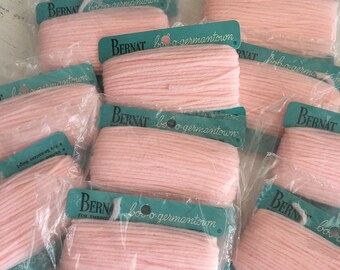 Bernat Pink Yarn ~ Bob O Germantown ~ Vintage Yarn for Embroidering ~ NOS ~ Vintage Finds ~ Sewing Supplies ~ Notions