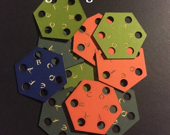 Six Holed Tablet Weaving Cards, 10 pack with variety of colors.